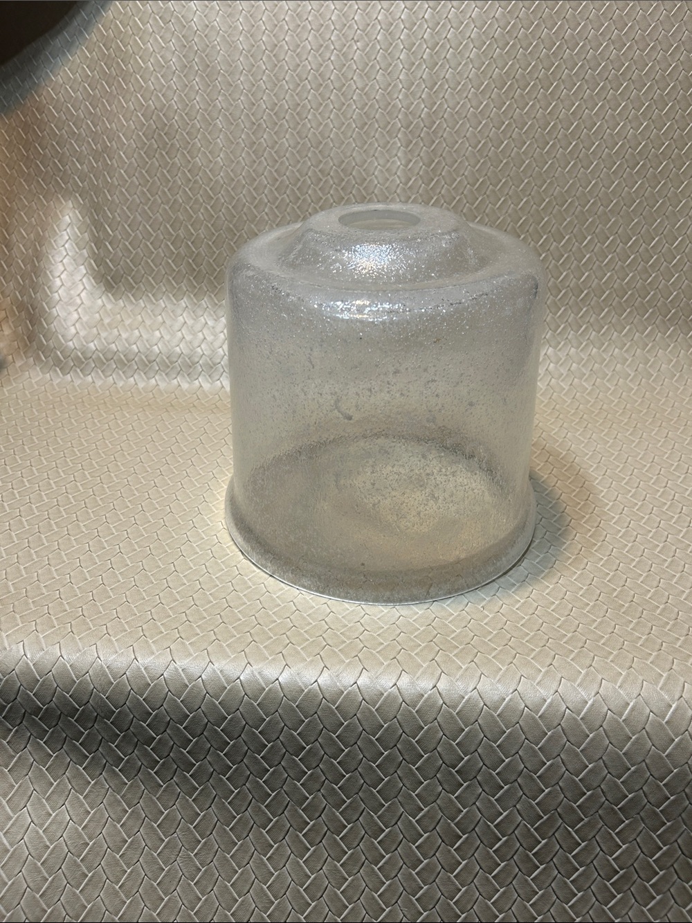 Clear Seeded Glass Shade Cylinder Shade for Pendant or Chandelier